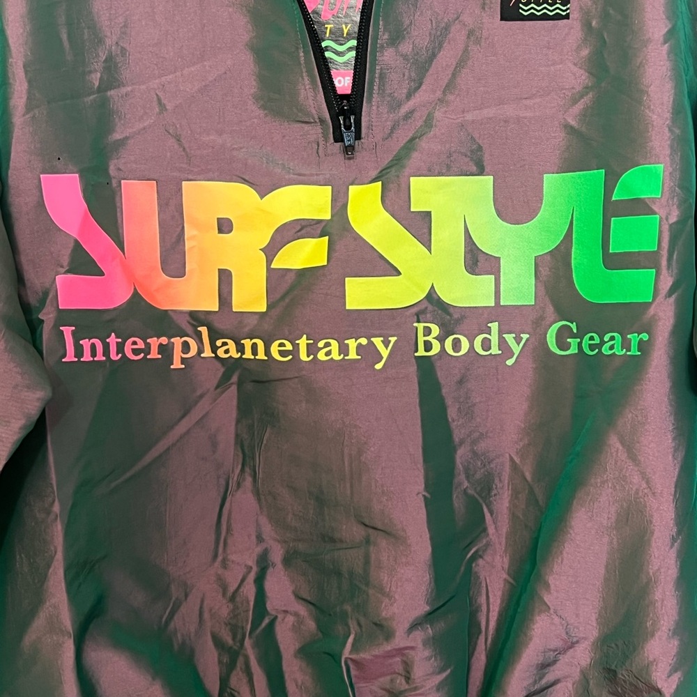 🌈 Surf Style NWT Multicolor Windbreaker Jacket Size Small - Picture 2 of 10